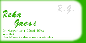 reka gacsi business card